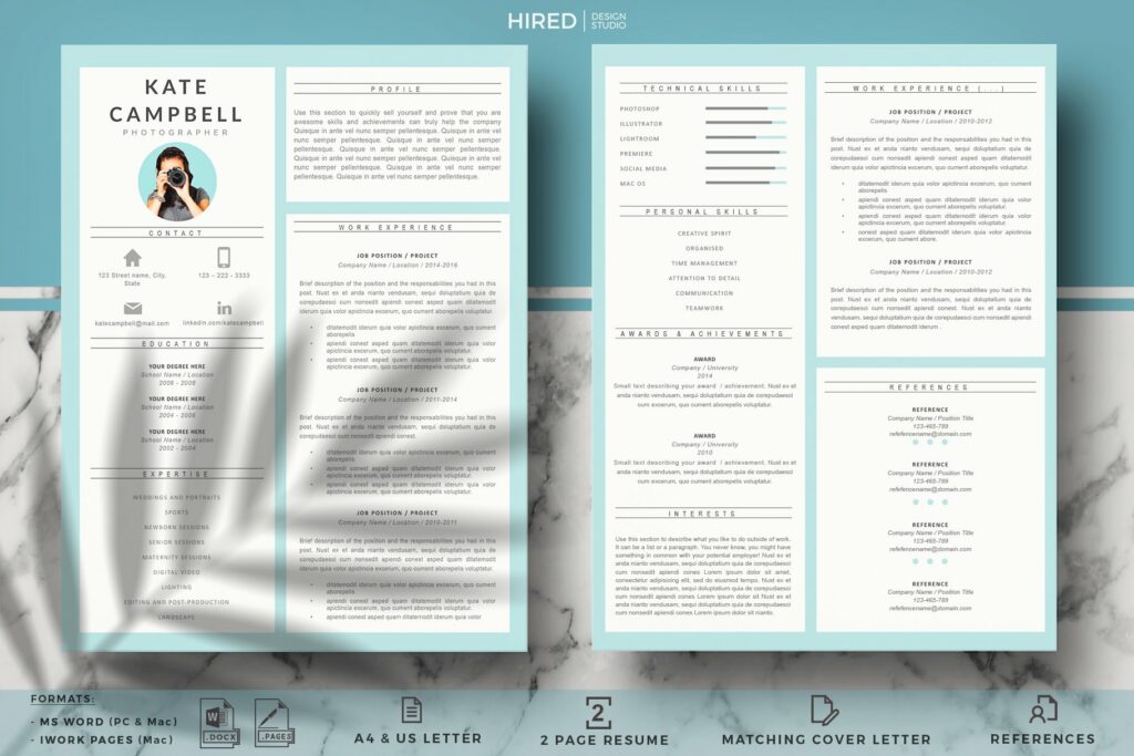 Creative CV + Resume Writing guide – MasterBundles
