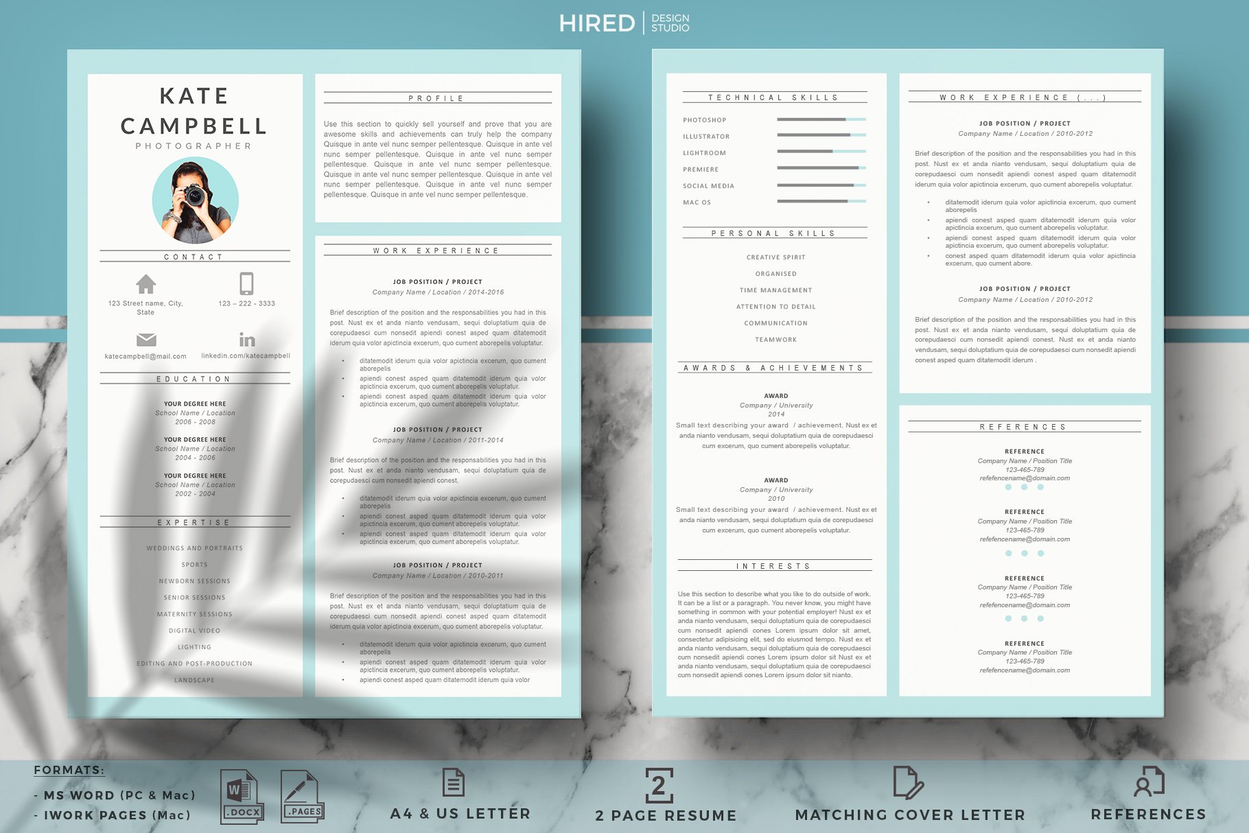 Creative CV + Resume Writing guide preview image.