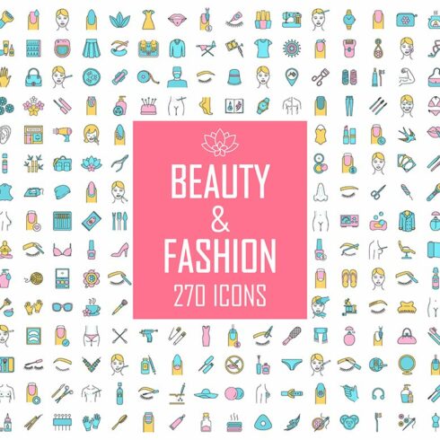 Beauty and fashion industry icons cover image.