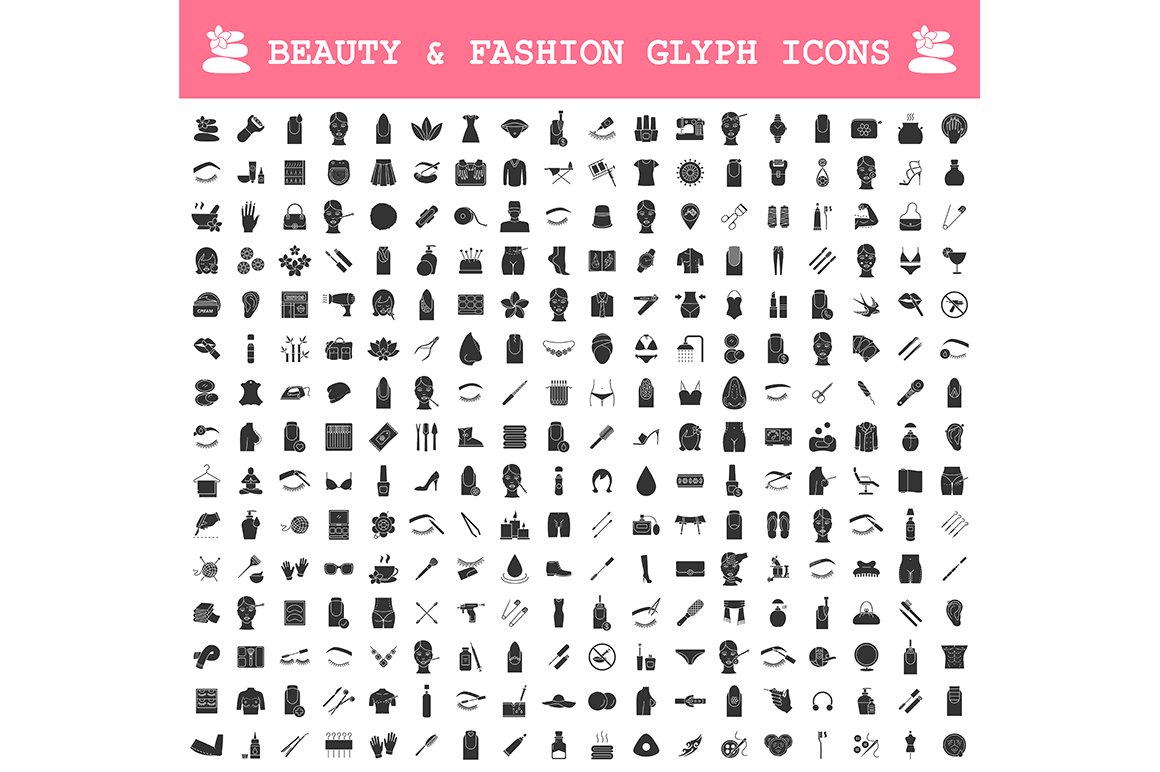 Beauty and fashion industry icons cover image.