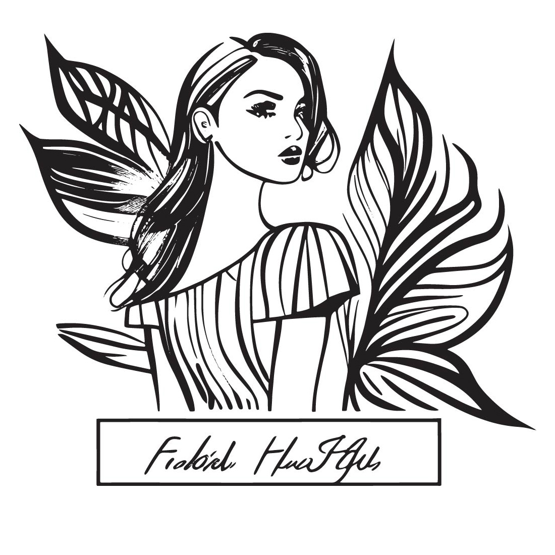 beuty fashion logo illustration preview image.