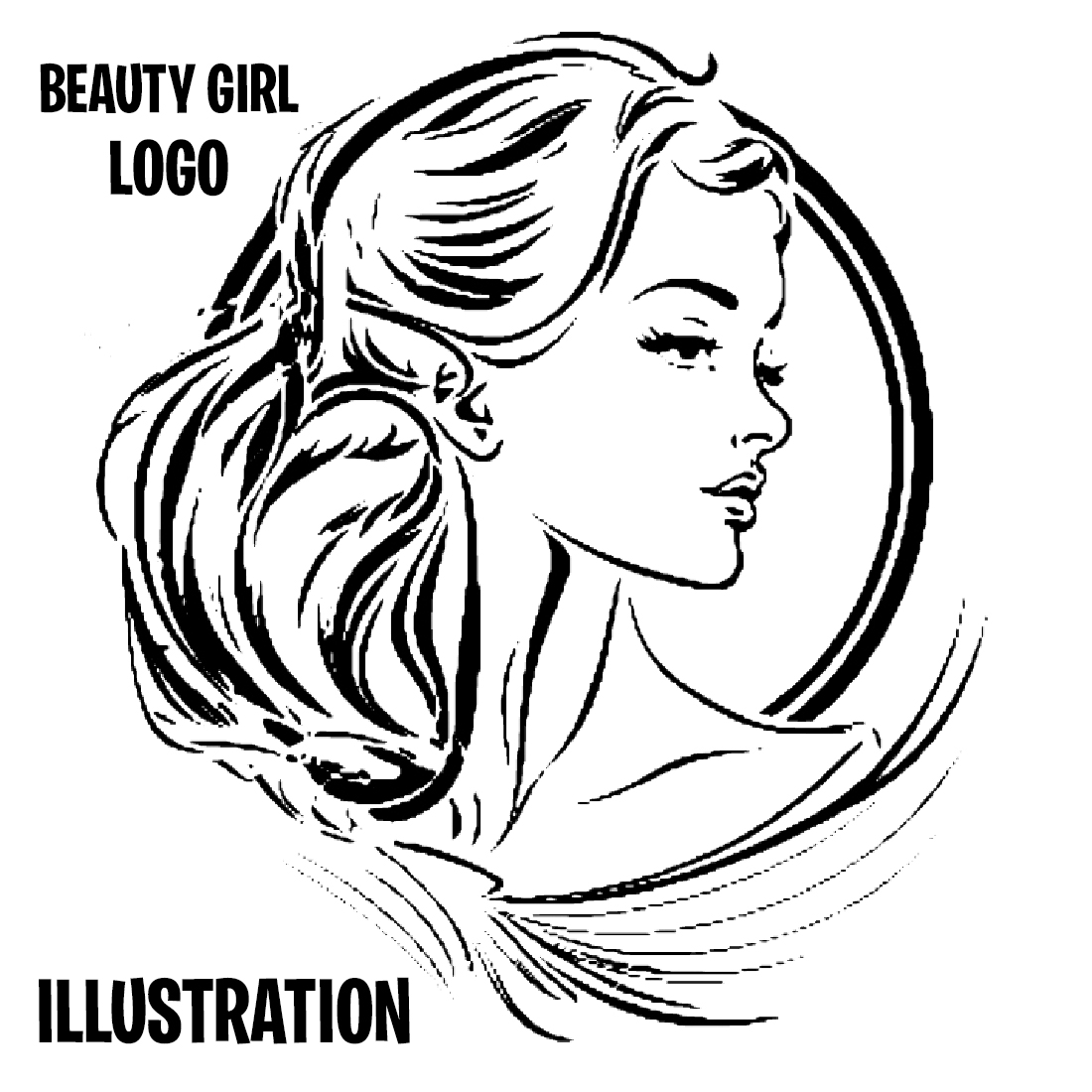 BEAUTY GIRL LOGO ILLUSTRATION cover image.