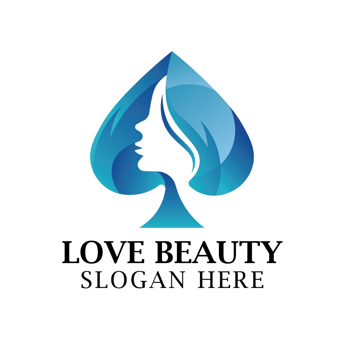 Beauty Love Feminine Logo vector logo template cover image.