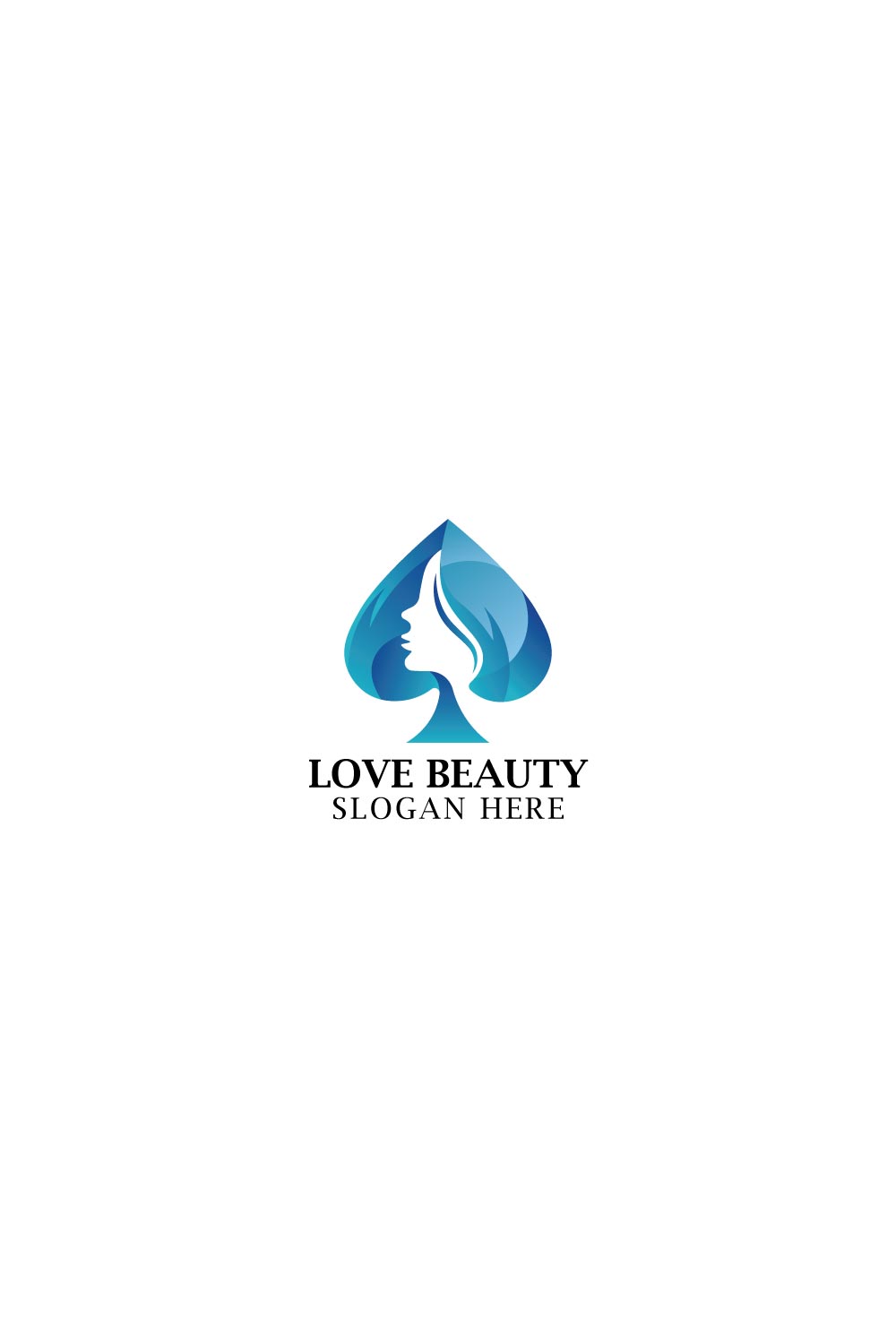 Beauty Love Feminine Logo vector logo template pinterest preview image.