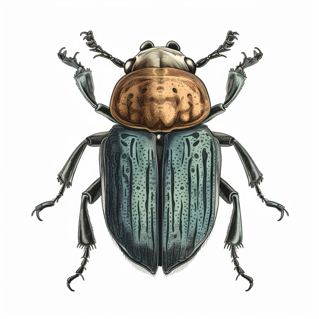 Realistic Vintage Insect Cliparts Midjourney Prompt preview image.