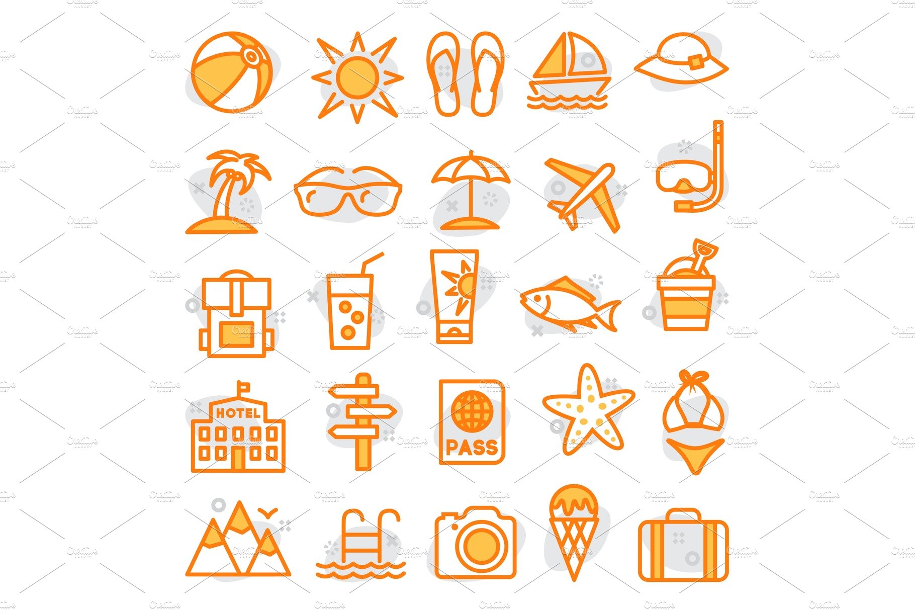 Summer Line Icons cover image.