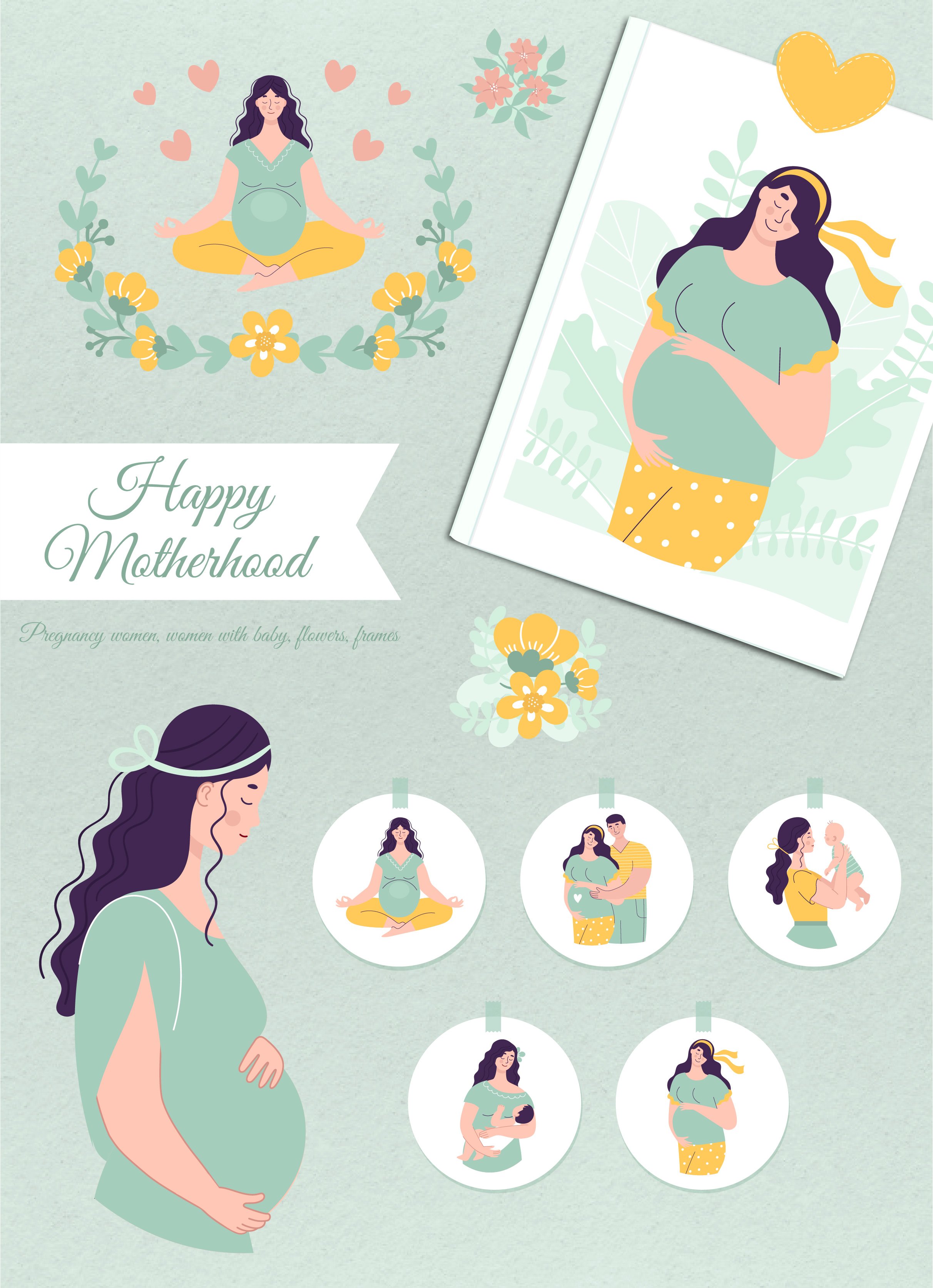 Happy pregnancy and motherhood cover image.