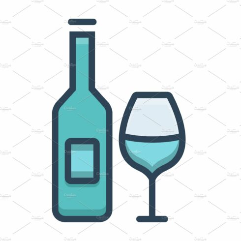 Beverage wine icon cover image.