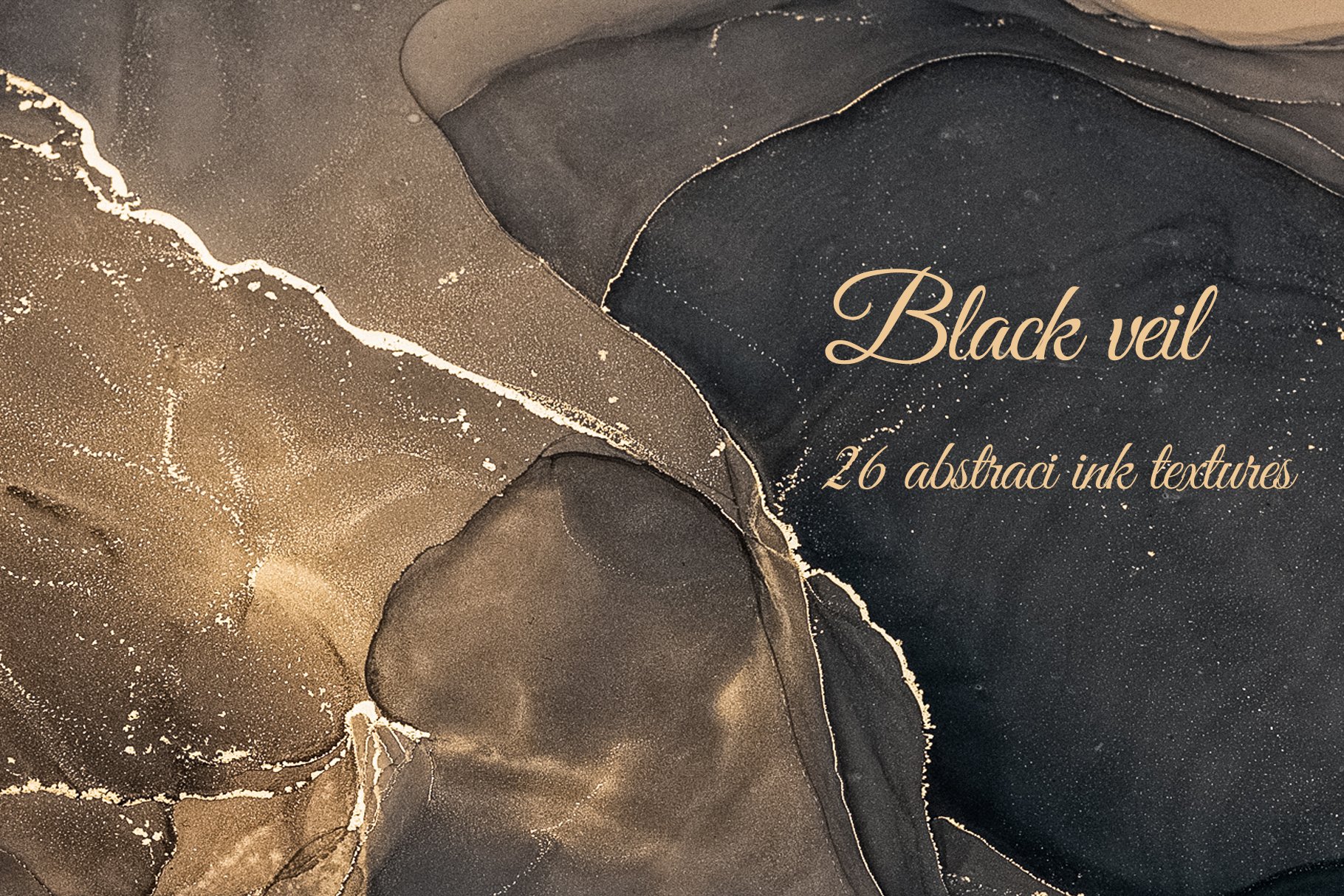 Abstract Black ink textures cover image.