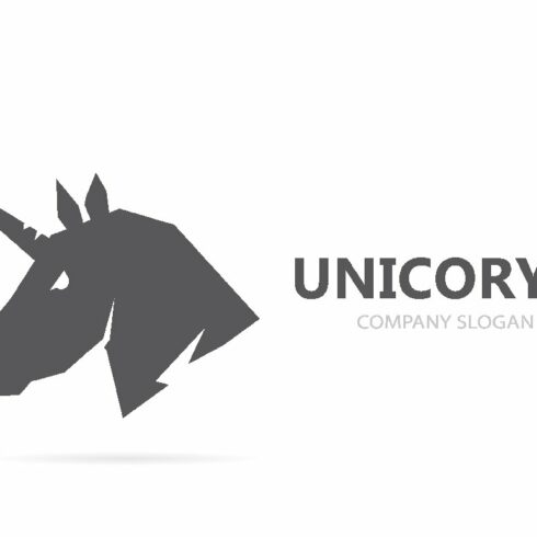 Vector of unicorn or horse logo template cover image.