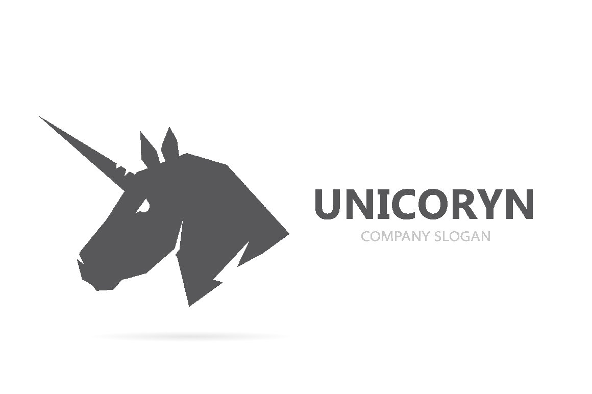 Vector of unicorn or horse logo template cover image.