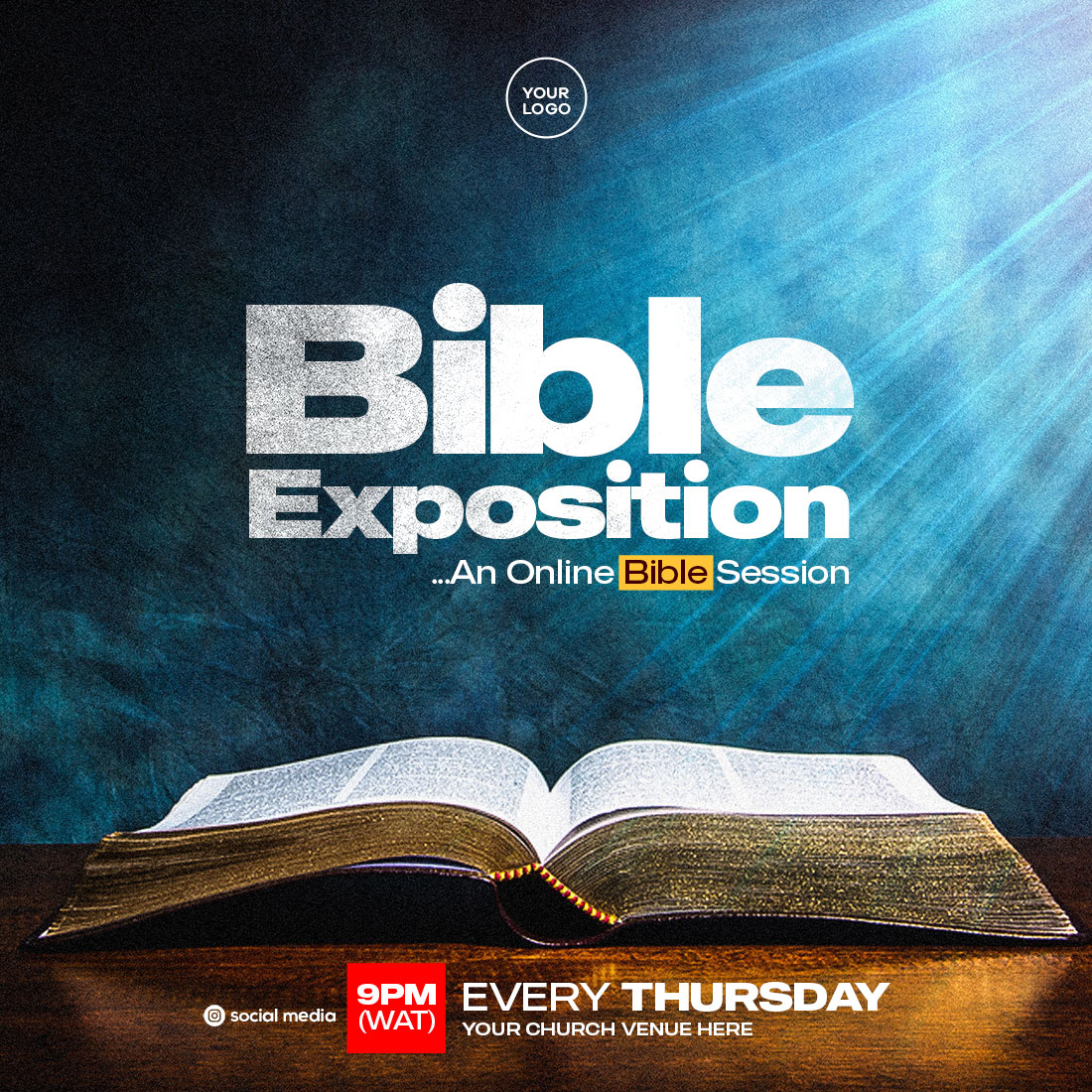 CHURCH BIBLE EXPOSITION FLYER preview image.