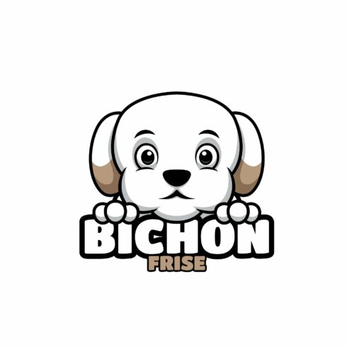 Bichon Frise Cute Dog Logo cover image.