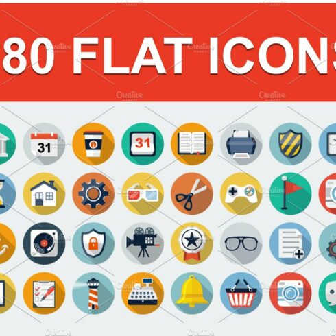 280 Flat Web icons. cover image.