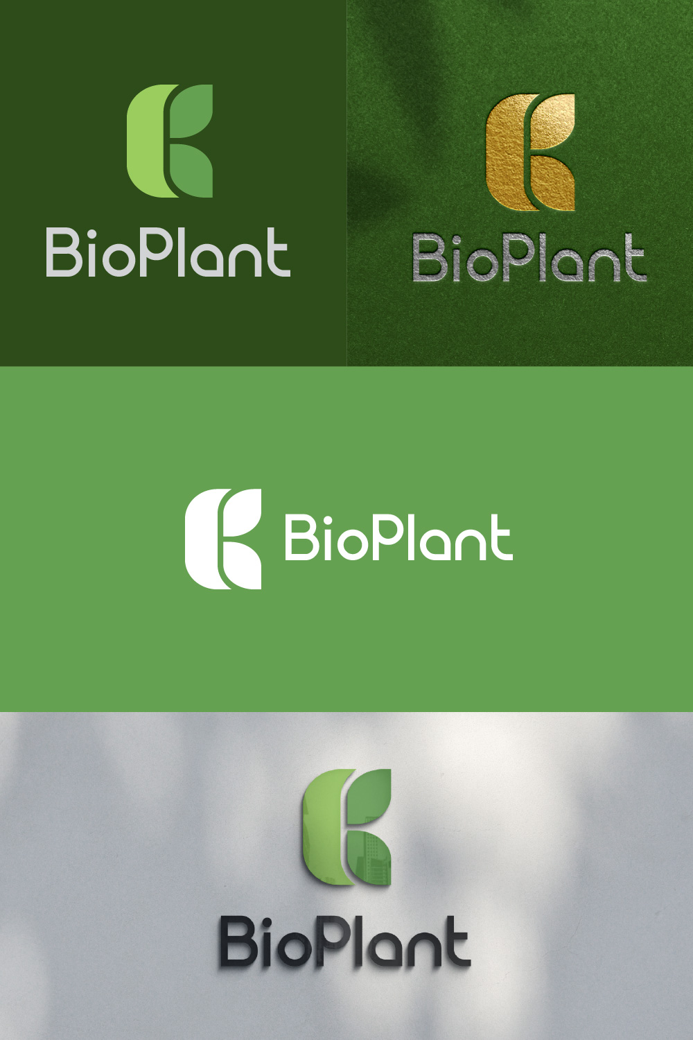 Bio plant agriculture botanical leaf logo pinterest preview image.