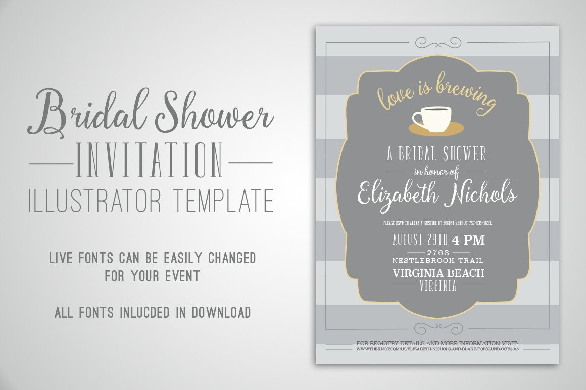 Bridal Shower Invitation cover image.