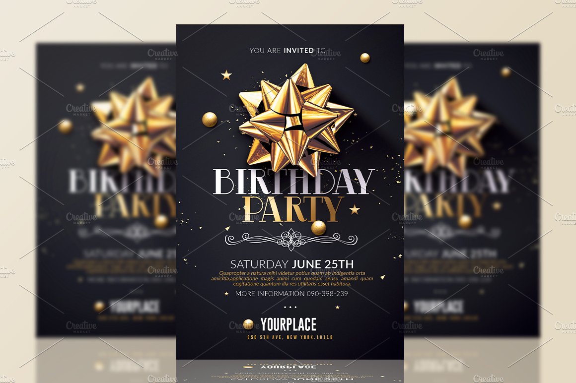 Birthday Party | Invitation Template cover image.