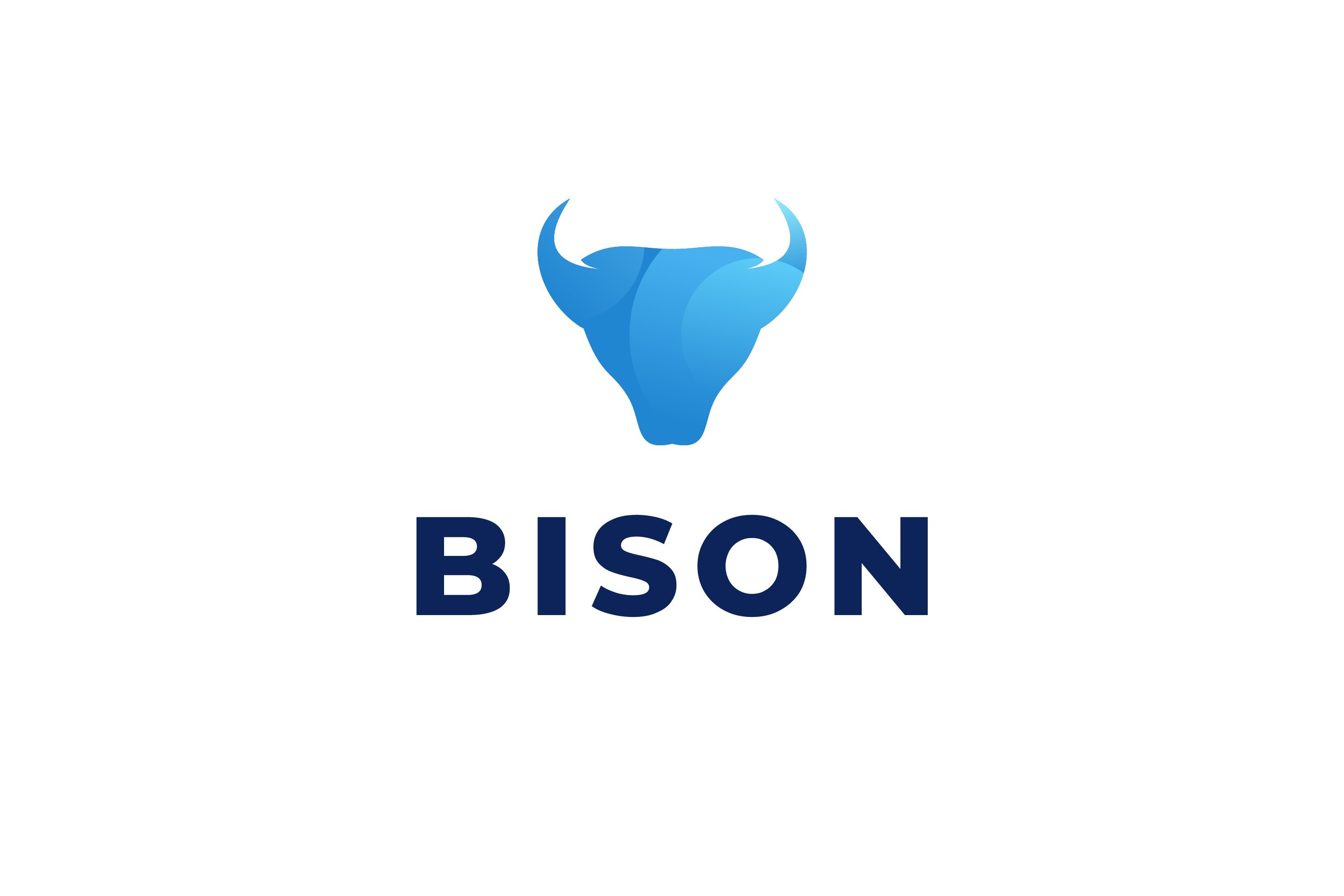 Bull bison head gradient logo cover image.