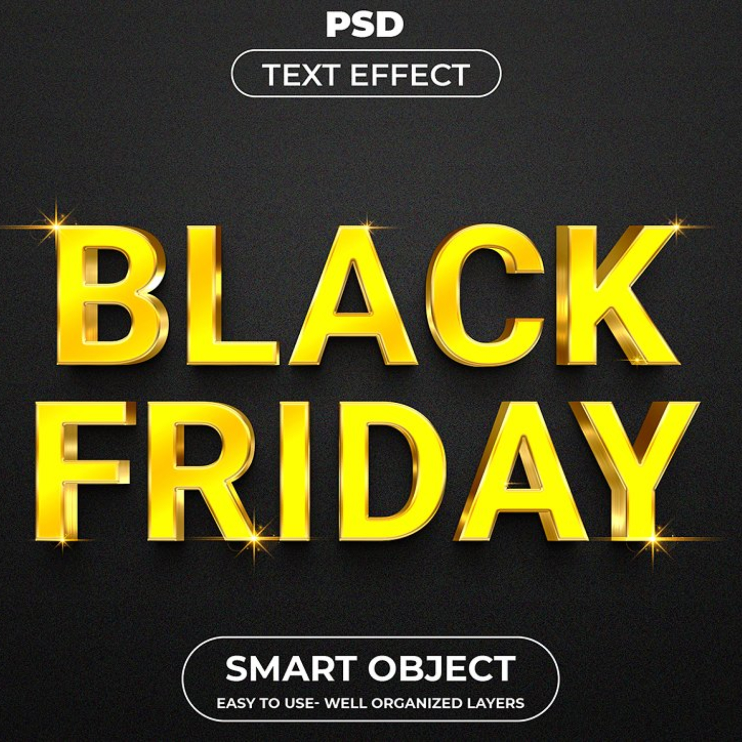 The text black friday on a black background.