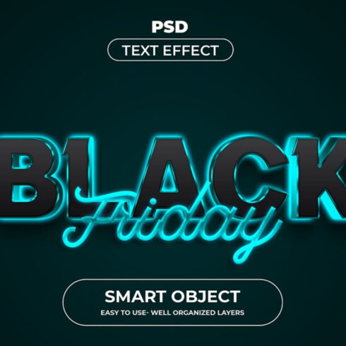 Black friday text effect.