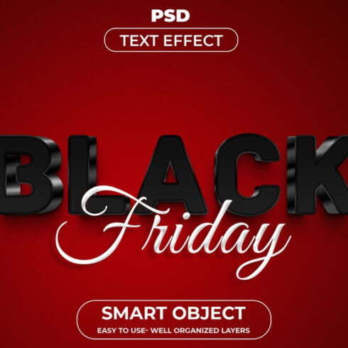 Black friday poster with a red background.