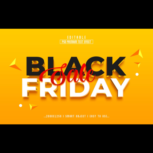 Black friday sale banner with a yellow background.