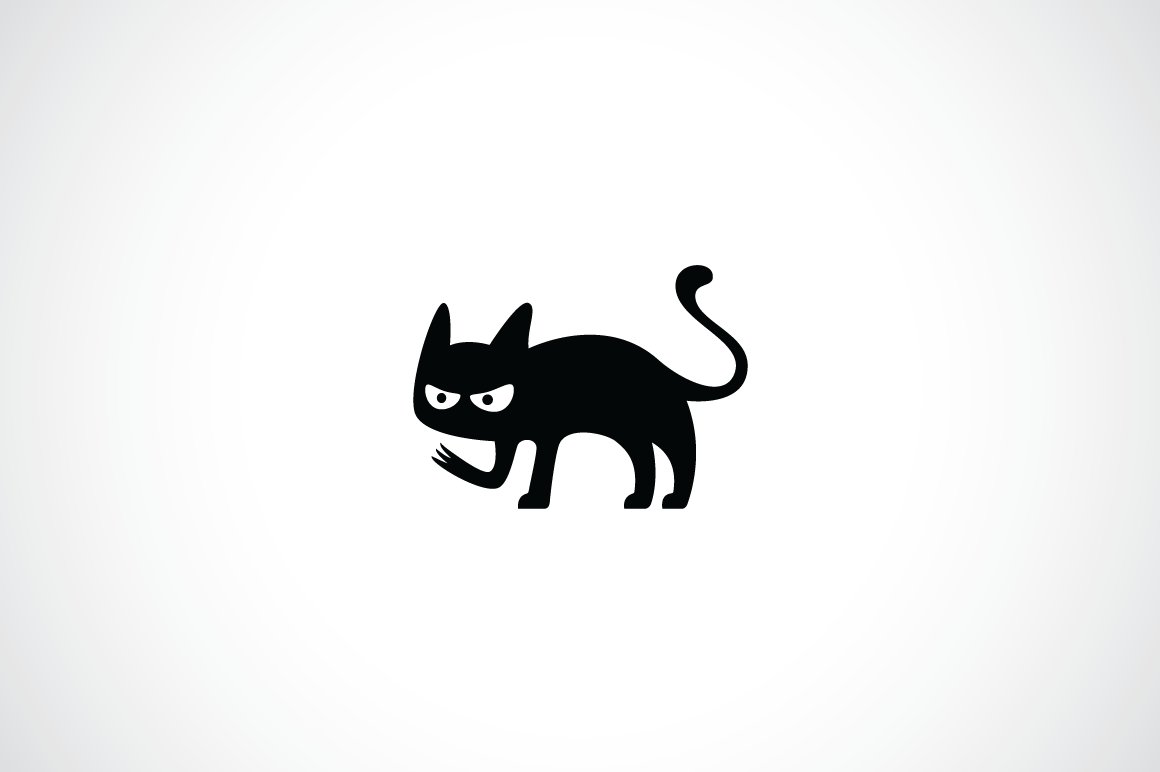 black mad cat logo template 03 538