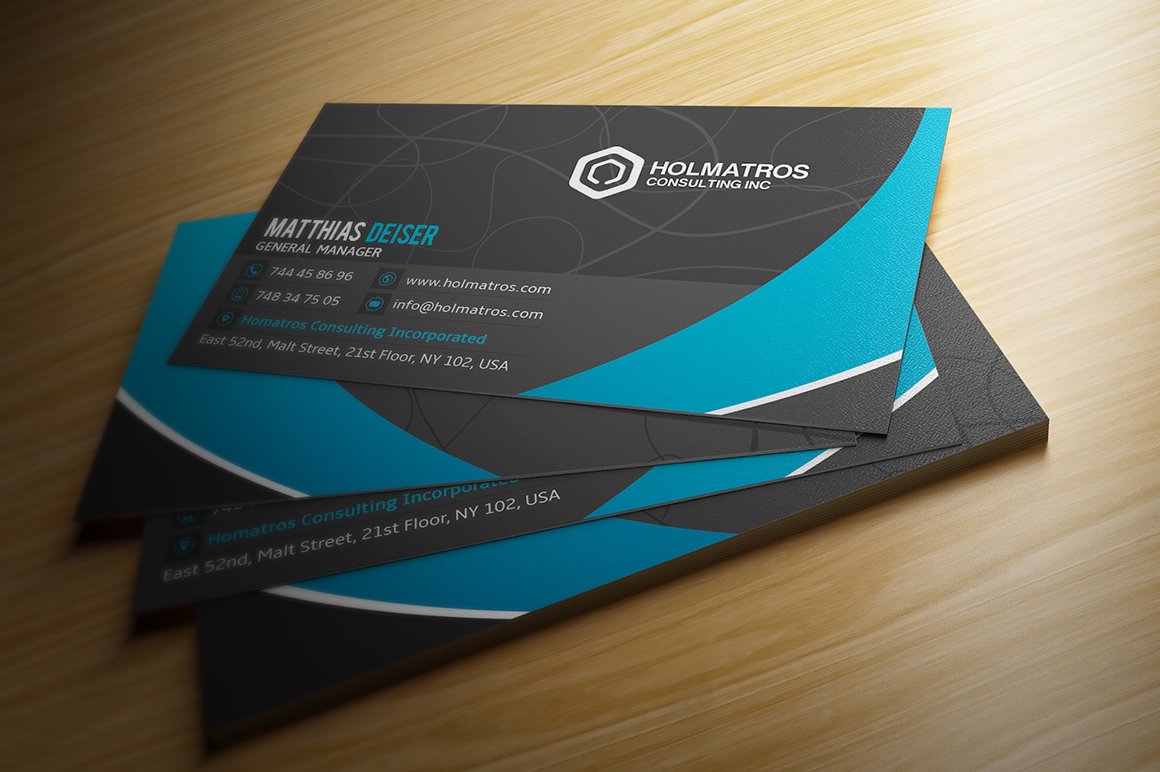 blue business card 972