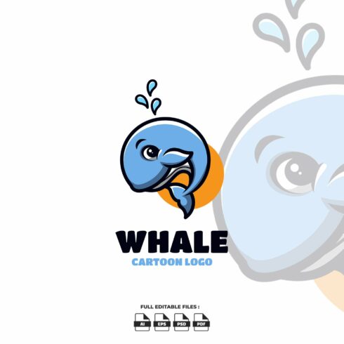 Blue Whale Cartoon Logo cover image.