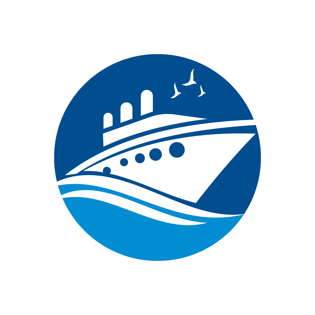 Creative Boat logo design, Vector design template preview image.