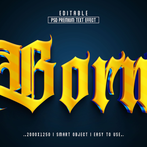 3d text effect in photoshopped.