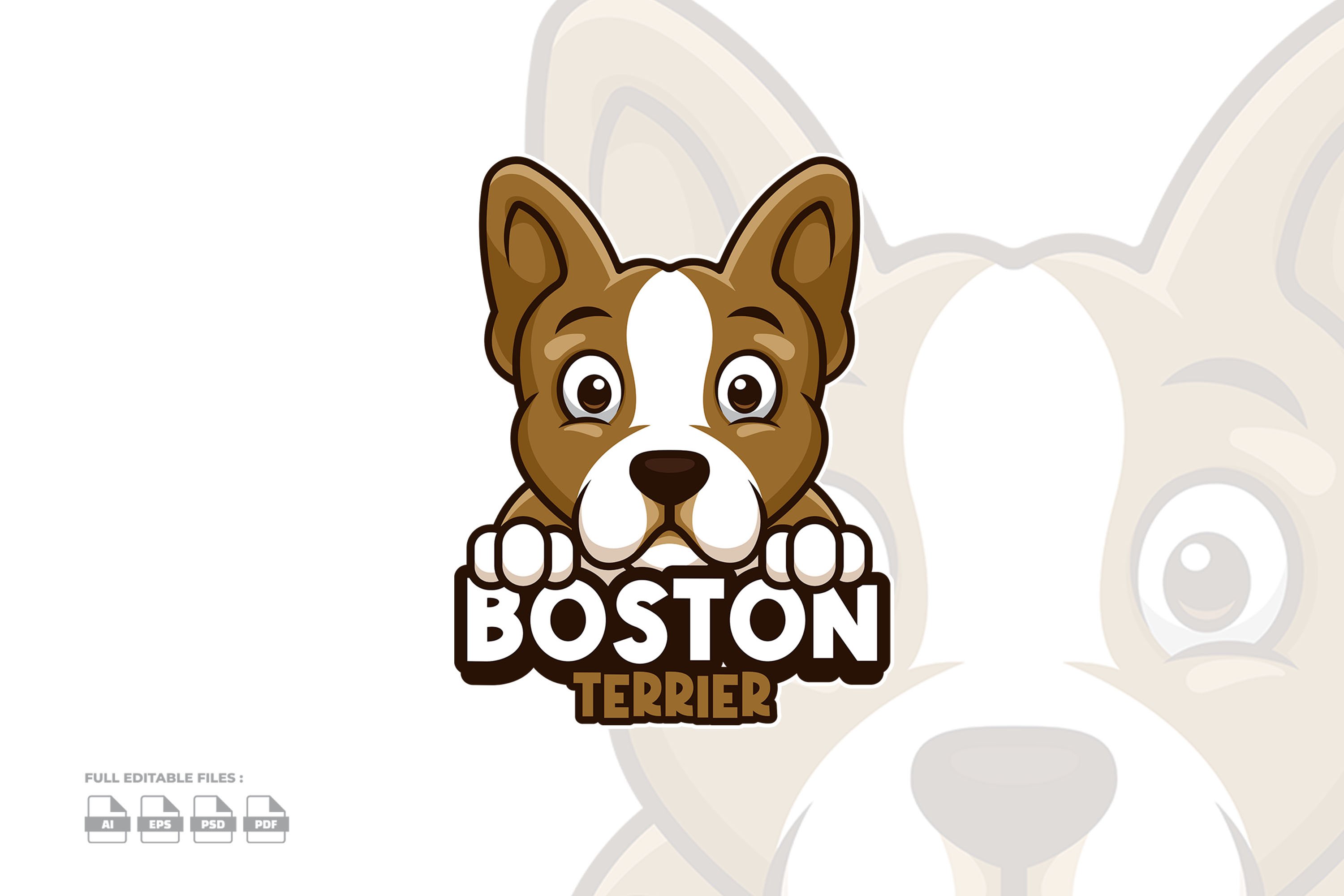 Boston Terrier Dog Logo cover image.
