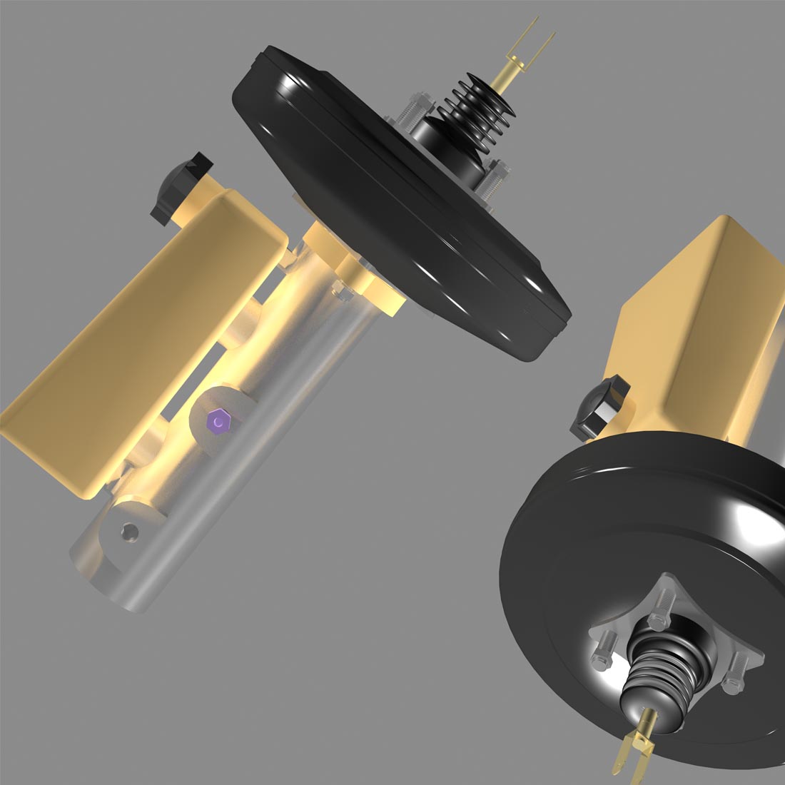 brake booster for automobiles 3d illustration preview image.