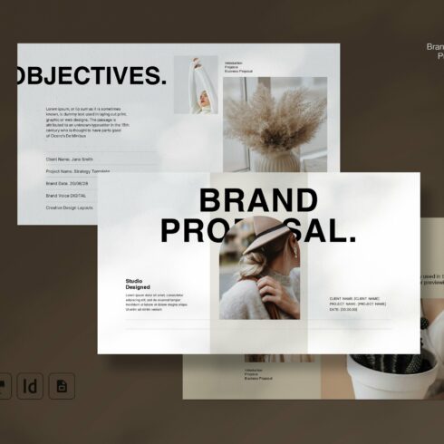 Brand Proposal Template cover image.