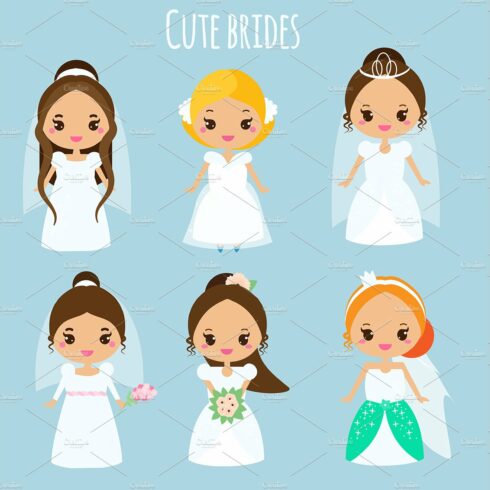 Cute kawaii brides cover image.