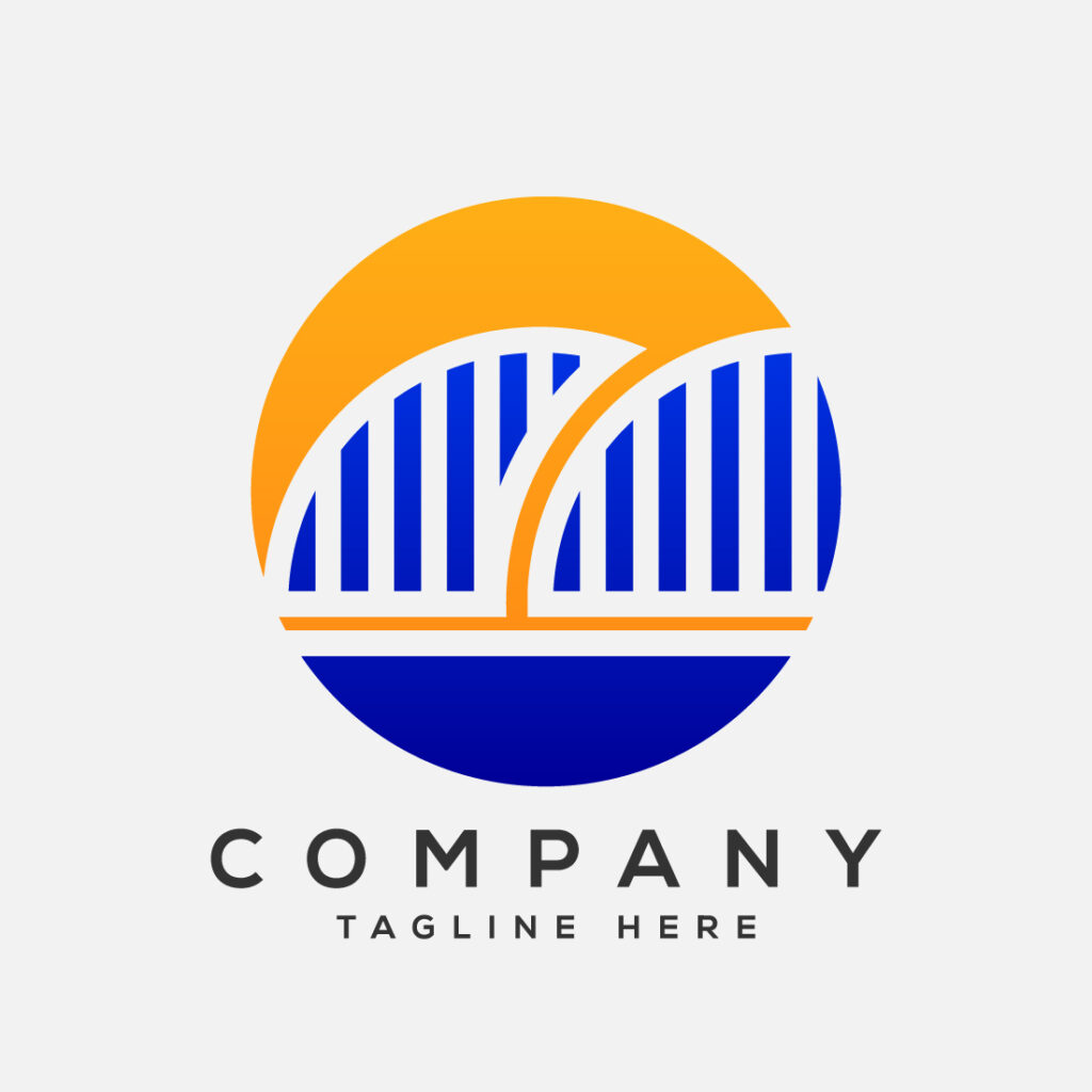 Creative abstract bridge logo design – MasterBundles