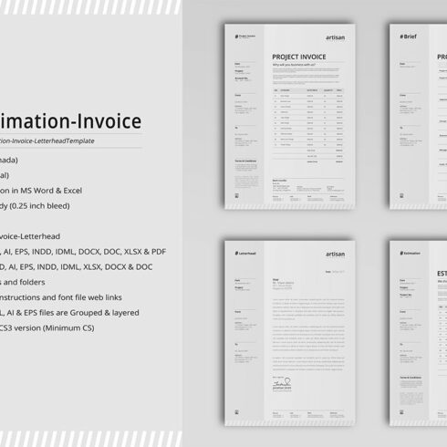 Brief-Estimation-Invoice-Letterhead cover image.