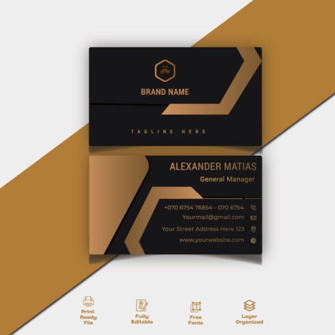 Corporate Business Card Template Design cover image.