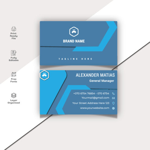 Corporate Business Card Template Design cover image.