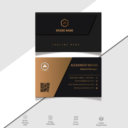 Modern Creative and Clean Business Card Template cover image.