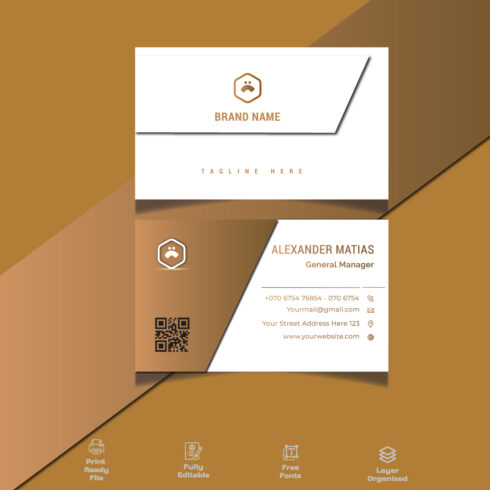 Modern Creative and Clean Business Card Template cover image.