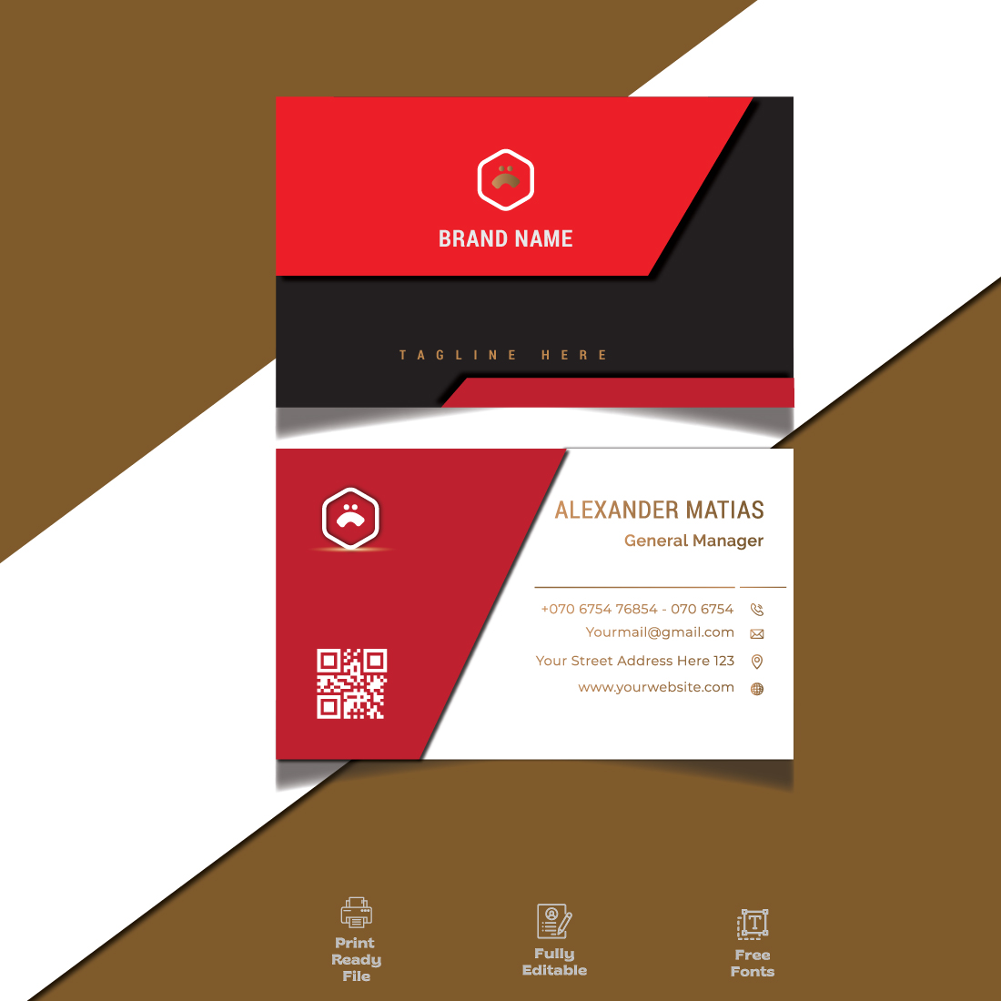 Modern Creative and Clean Business Card Template cover image.