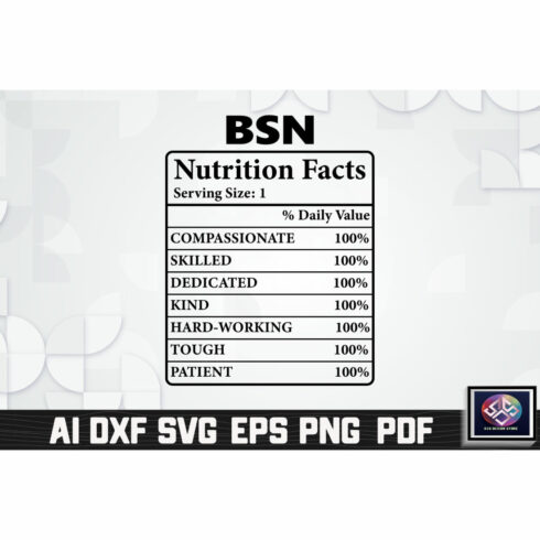 Bsn Nutrition Facts cover image.