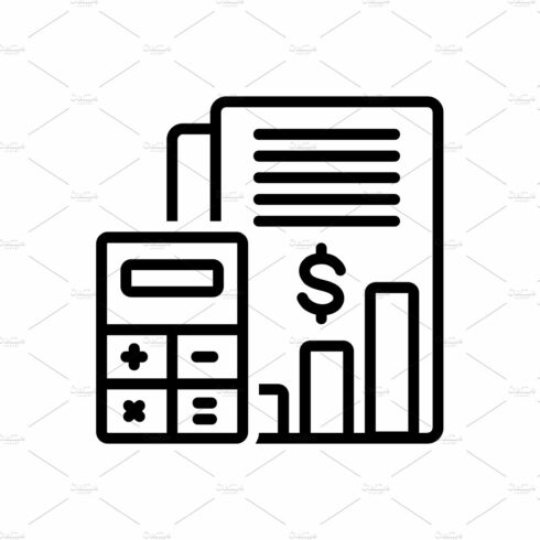 Budget accounting icon cover image.
