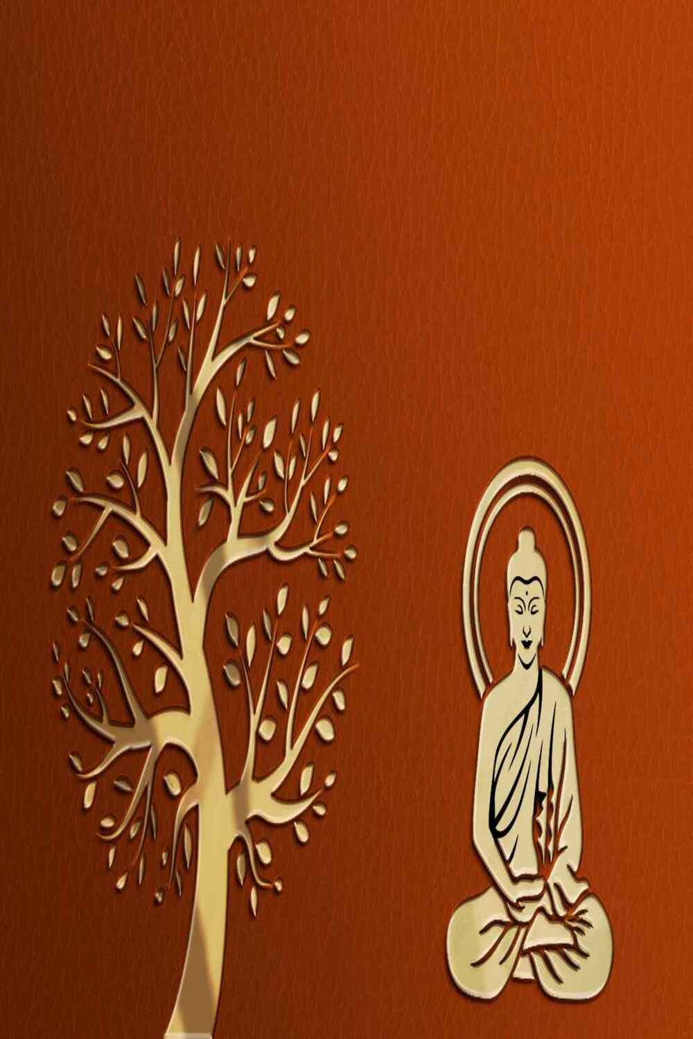 Buddha Wall Art Gold - Design In Photoshop pinterest preview image.