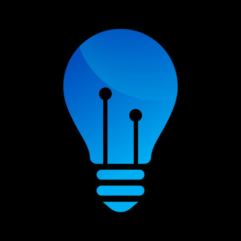 Light Bulb logo design, Vector design concept cover image.