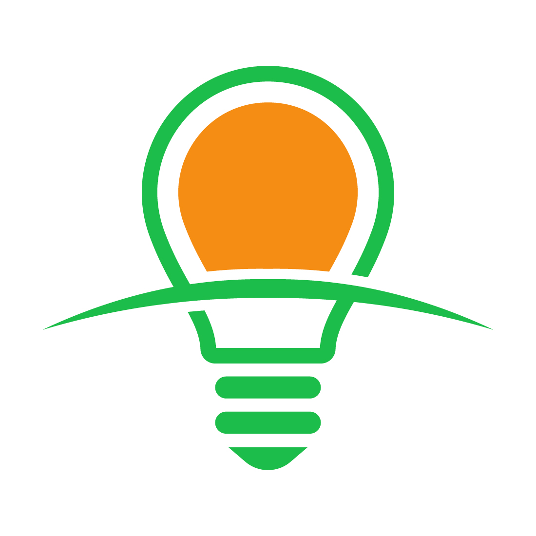 Light Bulb logo design, Vector design concept preview image.
