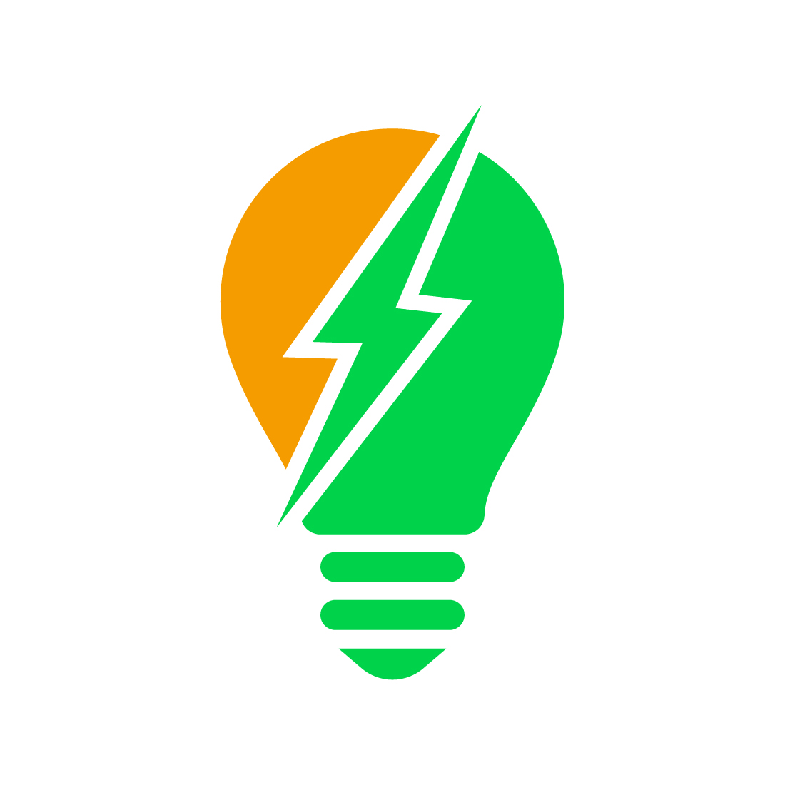 Light Bulb logo design, Vector design concept preview image.