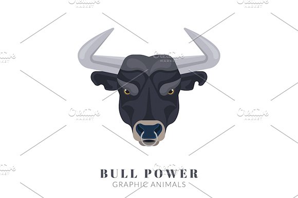 Vector angry bull cover image.