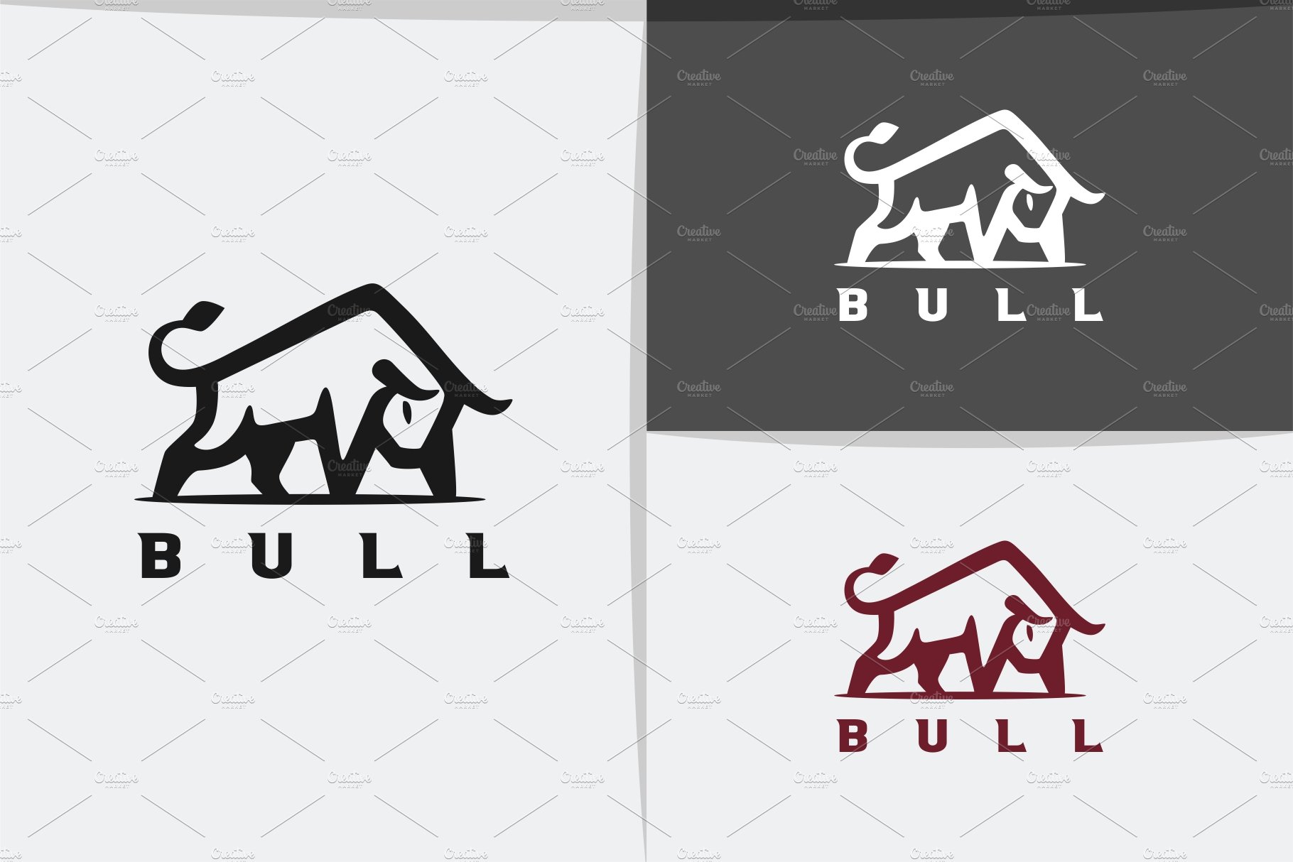 Bull Logo Design preview image.